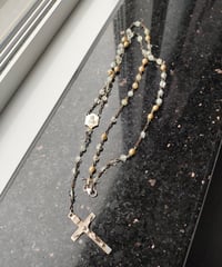 Subtle "Jesus christ" Beige glass skeleton glass.