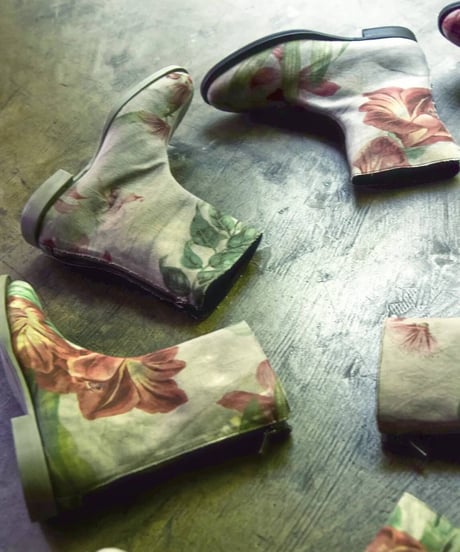 Hankes × Soiihm "Antique canvas boots"