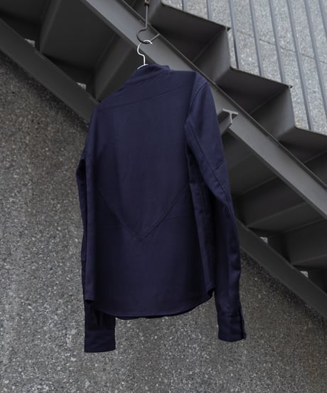 WILDFRÄULEIN "Purple lines shirt" Japanese indigo wool.
