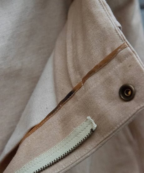 Hankes "Acid tuch high waist pants" Orangebeige denim ver.