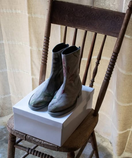 Hankes × Soiihm "Antique canvas boots"