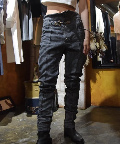 WILDFRÄULEIN "Heavy linen high waist skiny pant"