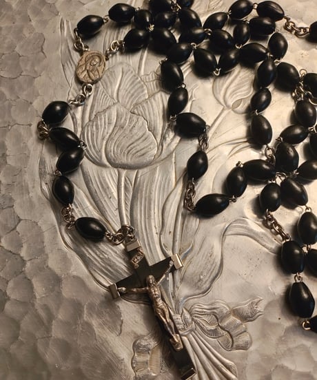 Subtle "Jesus chris" Black and sterling.