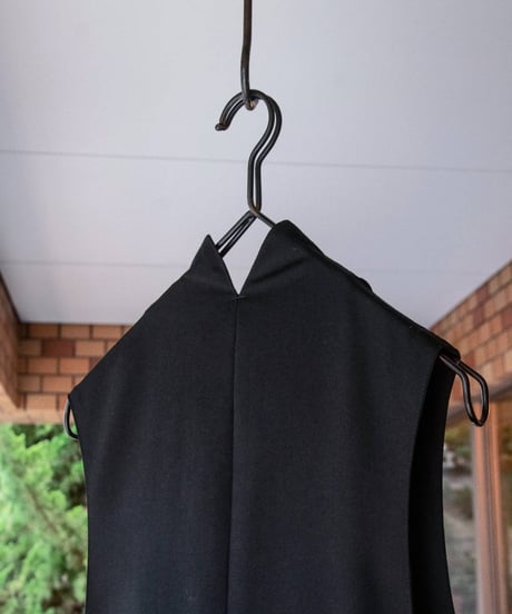 WILDFRÄULEIN "Longers haori gilet" Black gaberdine.