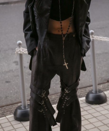 Hankes "Bontage flare pants"