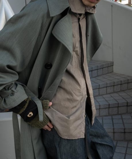 WILDFRÄULEIN "Trench coat" Offgreen silk.