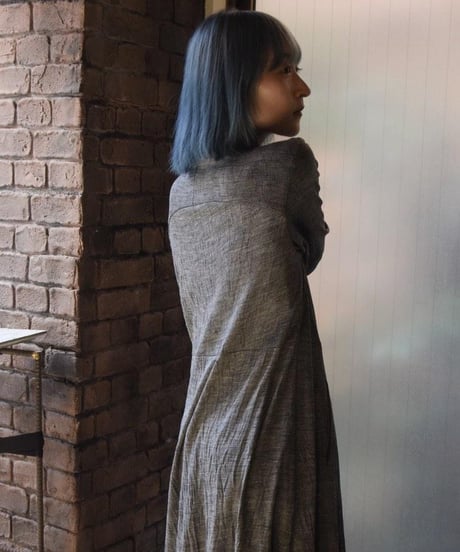 WILDFRÄULEIN "Zip up half sleeves dress coat" Yohryu black & grey.