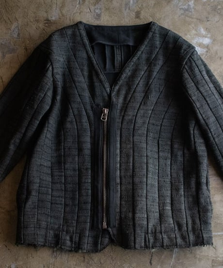 WILDFRÄULEIN "Silk × Jersey bonding blouson oild corting"