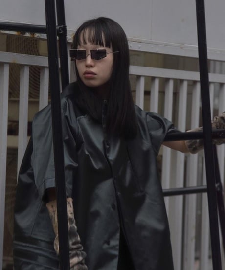 NL "Half sleeve shirt" Silk × nylon satin.