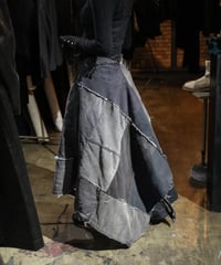 Hankes "Denim switching skirt" vintage denim.