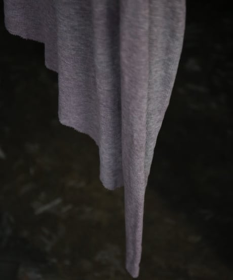 Hankes "Mermaid cutsew waffle jersey" Red wine dye.