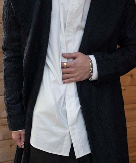 Hankes "Random pleats double chester coat"