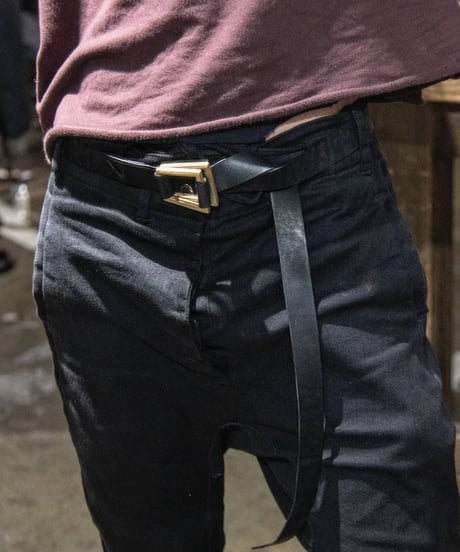 ferric "W ring leather belt" hand stitched ☓.