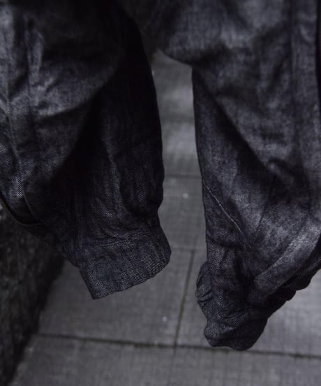 WILDFRÄULEIN "Blackchambray linen sarouel wide pants"