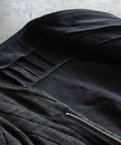 WILDFRÄULEIN "Silk × Jersey bonding blouson oild corting"