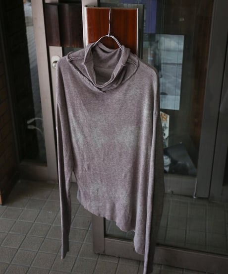 Hankes "Mermaid cutsew waffle jersey" Red wine dye.