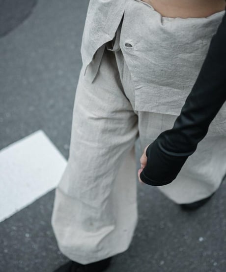 WILDFRÄULEIN "High waist baloon pants" Chintz washer linen.