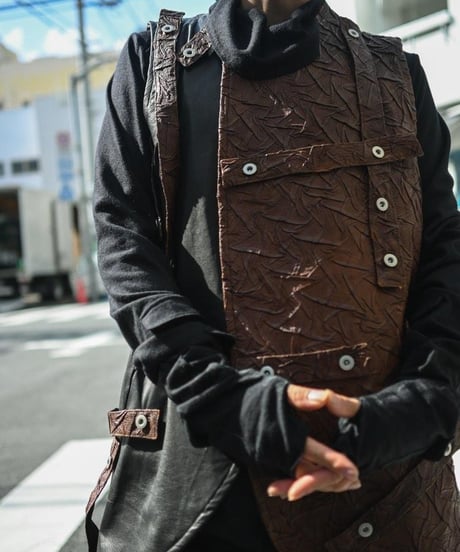 WILDFRÄULEIN "Japonism industrial leather vest"