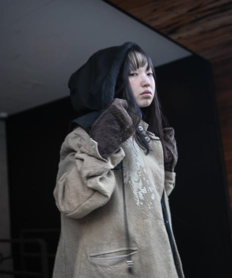 WILDFRÄULEIN "Hoodie snood" Black molskin.