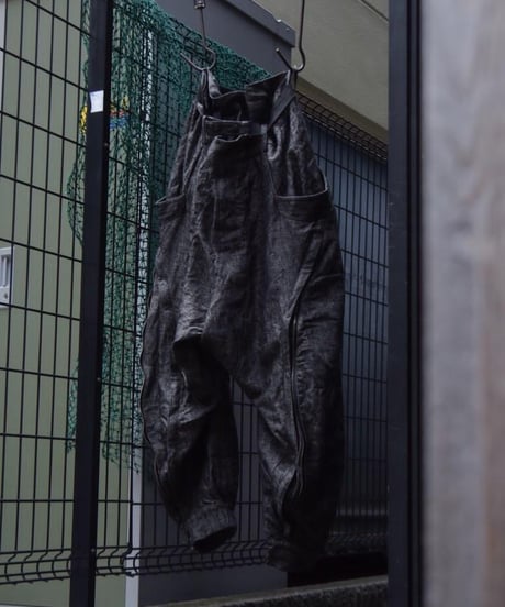 WILDFRÄULEIN "Blackchambray linen sarouel wide pants"