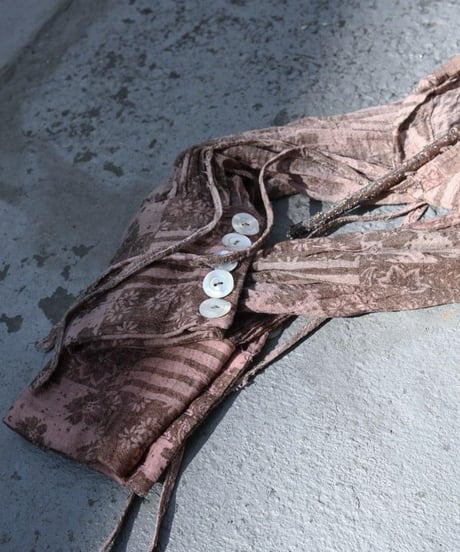 WILDFRÄULEIN "Chiffon gauze victorian blouse" Pink dry flower.