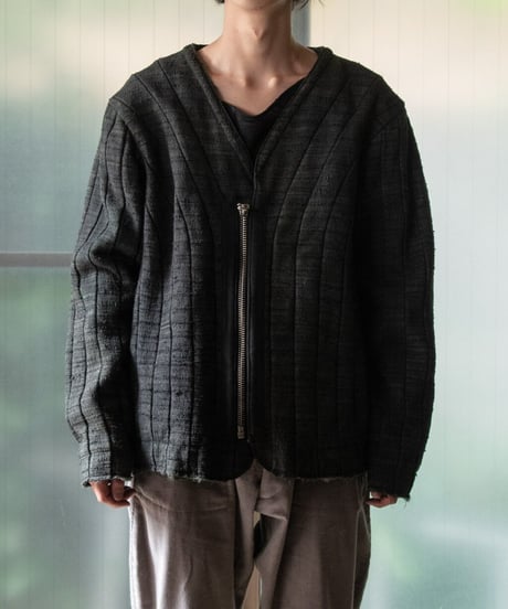 WILDFRÄULEIN "Silk × Jersey bonding blouson oild corting"