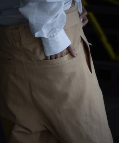 Hankes "Lap pants" Orangebeige denim ver.