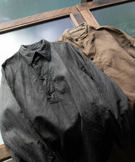 JFR "Pull over shirt" Rust dye & Japanese ink dye