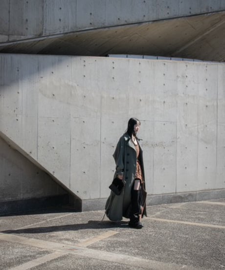 WILDFRÄULEIN "Trench coat" Offgreen silk.