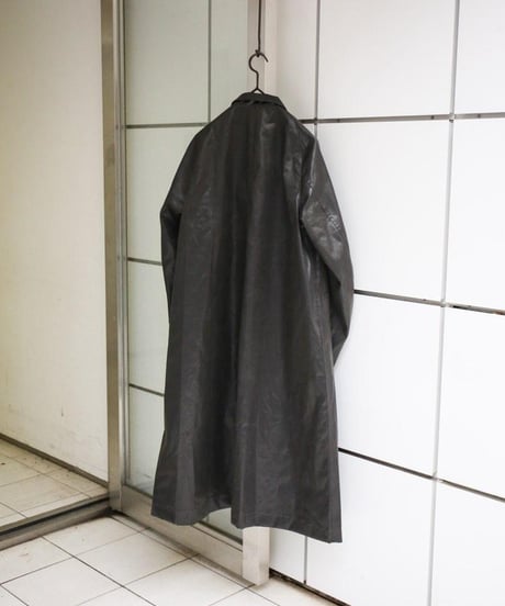 WILDFRÄULEIN "Fire Maquignon coat" Laminate linen.