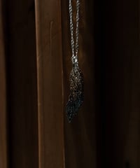 Ferric "Feather silver necklace"