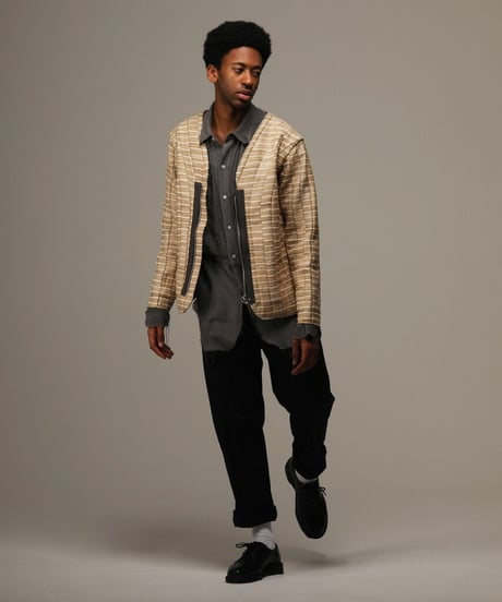 WILDFRÄULEIN "Silk × Jersey bonding blouson"