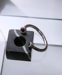 Ferric "Bone cast silver bangle" Memento mori.