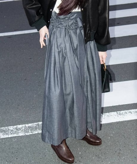WILDFRÄULEIN"The prayers long skirt" Denim & Beige.