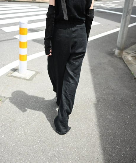 WILDFRÄULEIN "Couture salopette" Dark indigo linen.