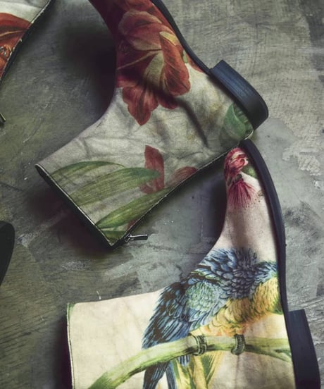 Hankes × Soiihm "Antique canvas boots"