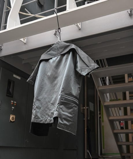 NL "Half sleeve shirt" Silk × nylon satin.
