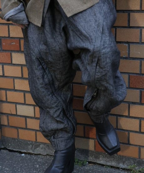 WILDFRÄULEIN "Blackchambray linen sarouel wide pants"