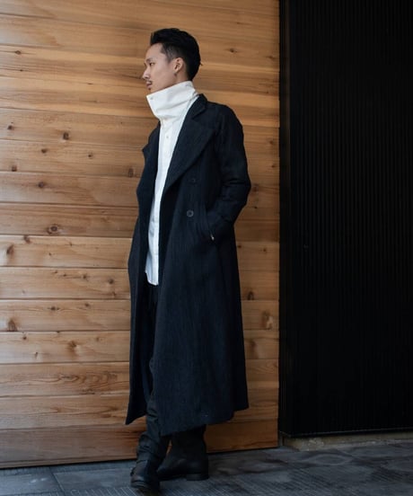 Hankes "Random pleats double chester coat"