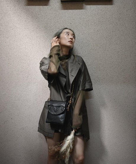 NL "Half sleeve shirt" Silk × Nylon.