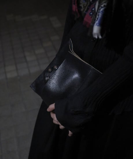 JFR "Square curve leather clutch bag"