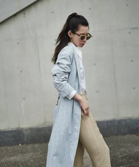 Gauche "Hickory pin stripe atelier coat"