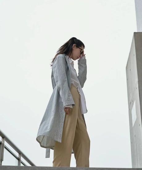 Gauche "Hickory pin stripe atelier coat"