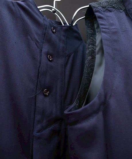 WILDFRÄULEIN "Purple lines shirt" Japanese indigo wool.