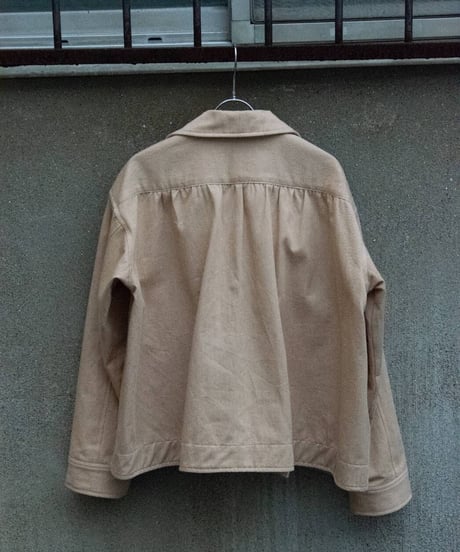 Hankes "Orangebeige denim short coverall"