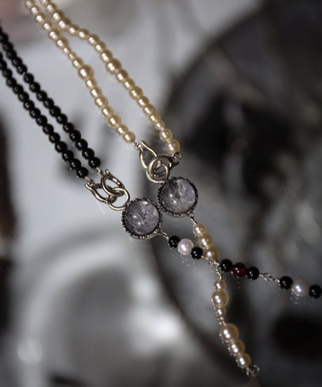 WILDFRÄULEIN × μ "Crossing heart pure mindfulness Imitation pearl - Real glasses"