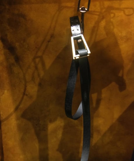 ferric "W ring leather belt" hand stitched ☓.