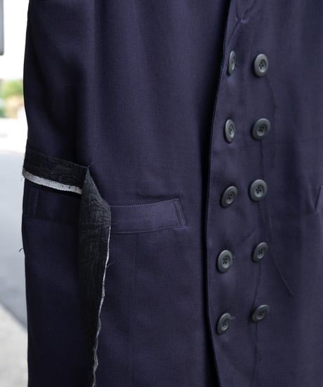 WILDFRÄULEIN "Purple lines gilet" Japanese indigo wool.