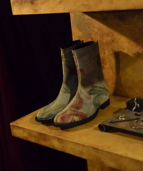 Hankes × Soiihm "Antique canvas boots"