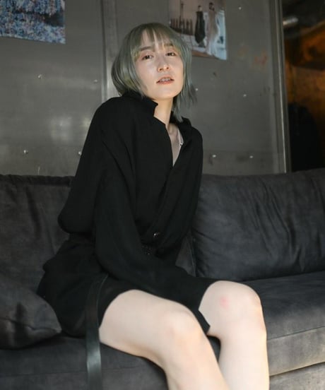 Gauche "Kaya sarouel easy pants" Black gauze.